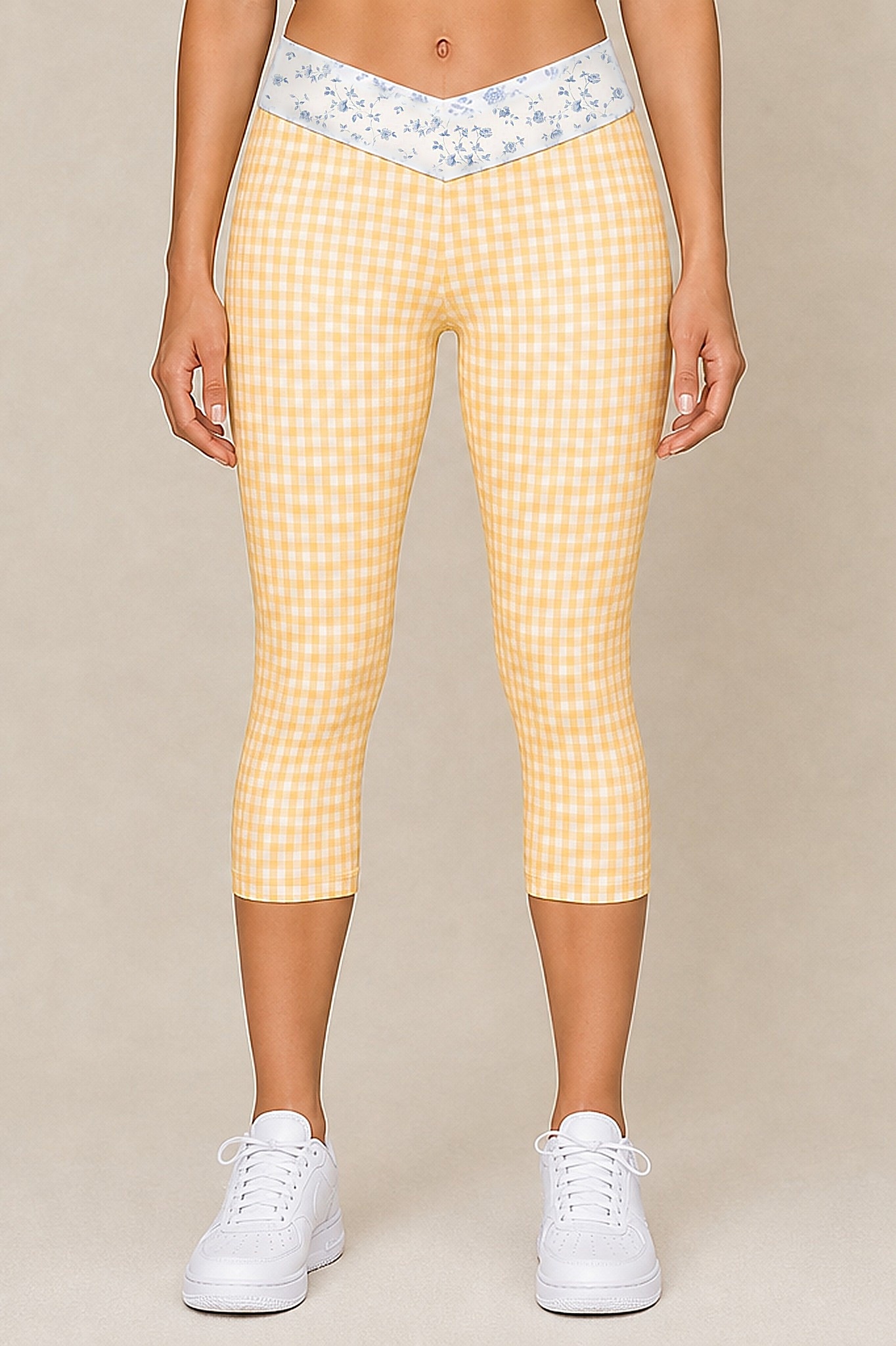 Butter Gingham Capri