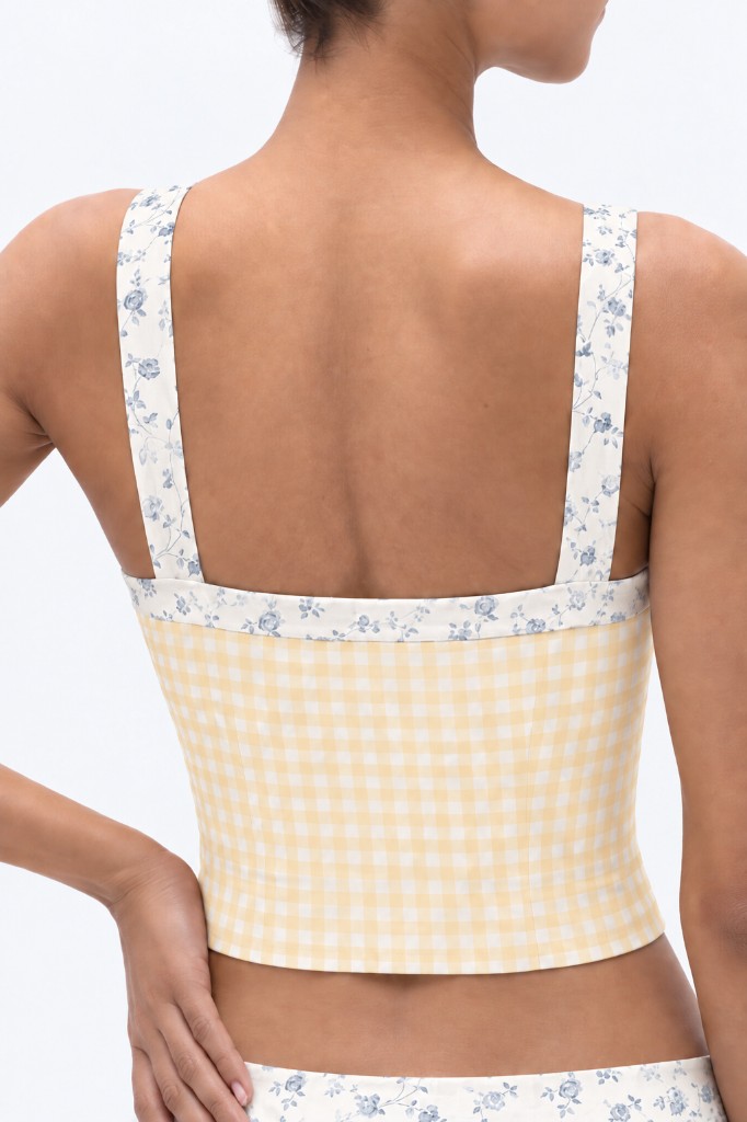 Butter Gingham Tank, alternate view
